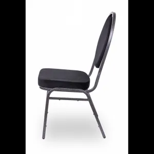 Banketová stolička HERMAN, čierny velúr