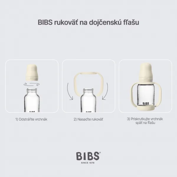 BIBS ušká na fľašu Blush