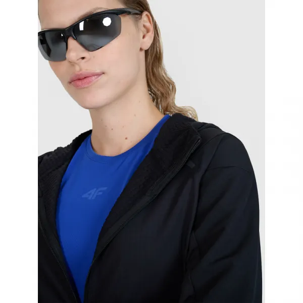 Dámska tréningová mikina so zipsom 4F SWEATSHIRT FNK F486-20S-DEEP BLACK