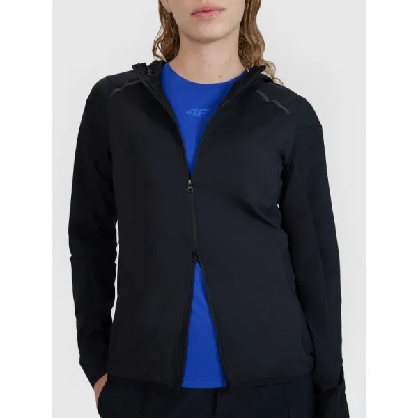 Dámska tréningová mikina so zipsom 4F SWEATSHIRT FNK F486-20S-DEEP BLACK