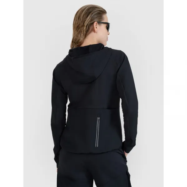 Dámska tréningová mikina so zipsom 4F SWEATSHIRT FNK F486-20S-DEEP BLACK