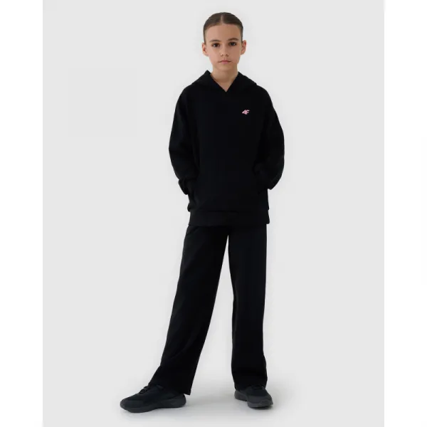 Chlapčenské tepláky 4F JUNIOR TROUSERS CAS-JWSS25TTROF0949-20S-BLACK