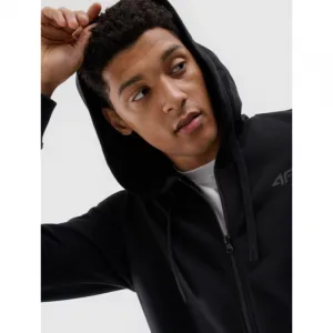 Pánska mikina so zipsom 4F SWEATSHIRT-WMM00TSWSM1768-20S-DEEP BLACK