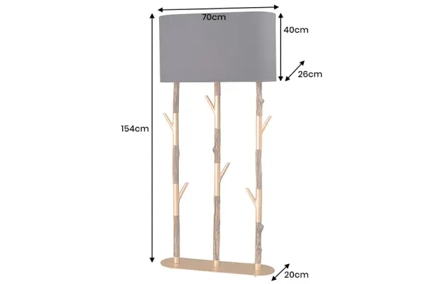 Stojacia lampa BADEBE Dekorhome
