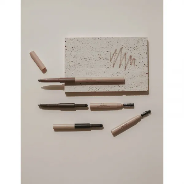 thim Artist Touch Brow Duo obojstranná ceruzka na obočie s kefkou odtieň 03 Black Brown 0.6 g