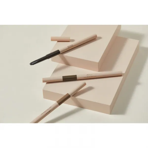 thim Artist Touch Brow Duo obojstranná ceruzka na obočie s kefkou odtieň 03 Black Brown 0.6 g