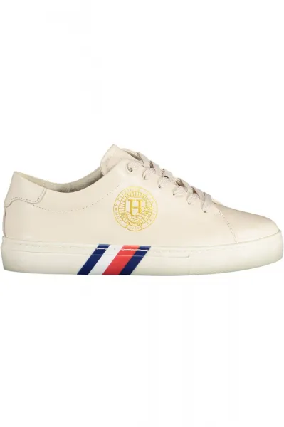 Krémové dámske kožené tenisky Tommy Hilfiger