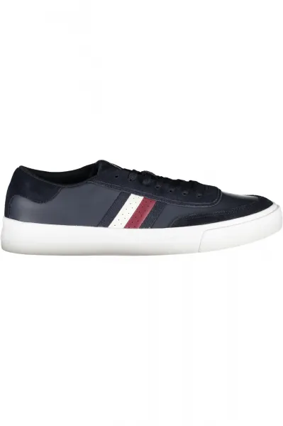 Tmavomodré pánske kožené tenisky Tommy Hilfiger