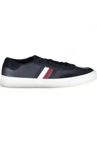 Tmavomodré pánske kožené tenisky Tommy Hilfiger