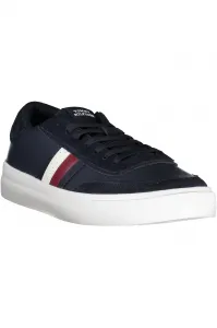 Tmavomodré pánske kožené tenisky Tommy Hilfiger