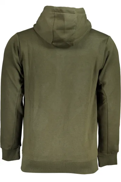 US GRAND POLO MEN'S GREEN ZIP SWEATSHIRT
