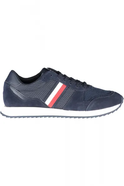 Tmavomodré pánske semišové tenisky Tommy Hilfiger Runner Evo Mix