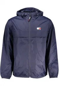 Tommy Jeans Men's Brand Logo Full Zip Elastic Cuffs And Both Waterproof High Collar Hoodie L