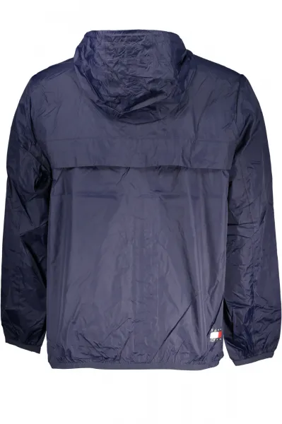 Tommy Jeans Men's Brand Logo Full Zip Elastic Cuffs And Both Waterproof High Collar Hoodie L
