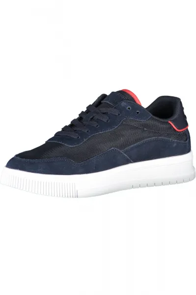 Tmavé modré pánske kožené tenisky Tommy Hilfiger