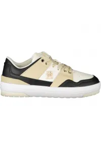 Béžovo-biele dámske kožené tenisky Tommy Hilfiger Basket Sneaker LO