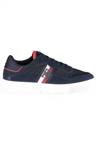 Tmavé modré pánske kožené tenisky Tommy Hilfiger