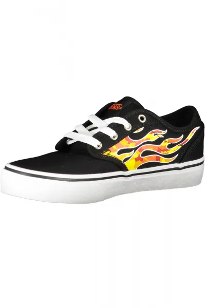 Vans čierne športové tenisky s plameňmi