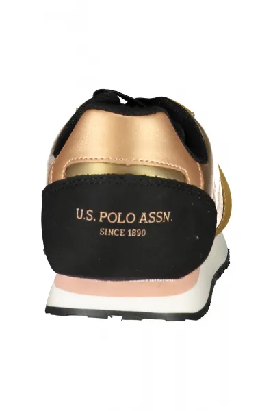 Zlaté dámske športové tenisky US Polo Assn.