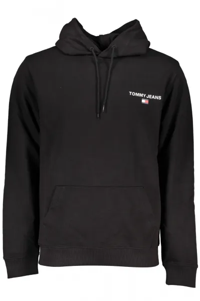 Tommy Jeans Hooded Collar Black Men's Sweatshirt DM0DM17781BDS
