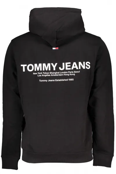 Tommy Jeans Hooded Collar Black Men's Sweatshirt DM0DM17781BDS