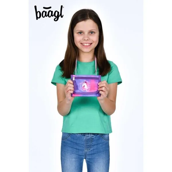 BAAGL KÔŇ Peňaženka na krk, fialová, veľkosť