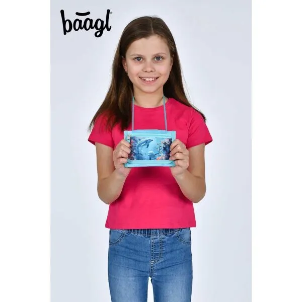 BAAGL DELFÍN Peňaženka na krk, svetlomodrá, veľkosť