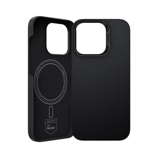 Benks Magnetic Armor Air Kevlar obal PC Frame, iPhone 16 Pro, čierny