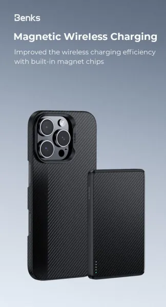Benks Magnetic Armor Air Kevlar obal PC Frame, iPhone 16 Pro, čierny