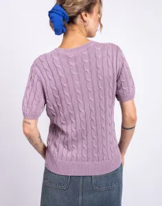 Carhartt WIP W' Carter Knit T-Shirt Pink Fog garment dyed S