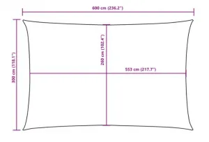 Tieniaca plachta obdĺžniková 3 x 6 m oxfordská látka Dekorhome
