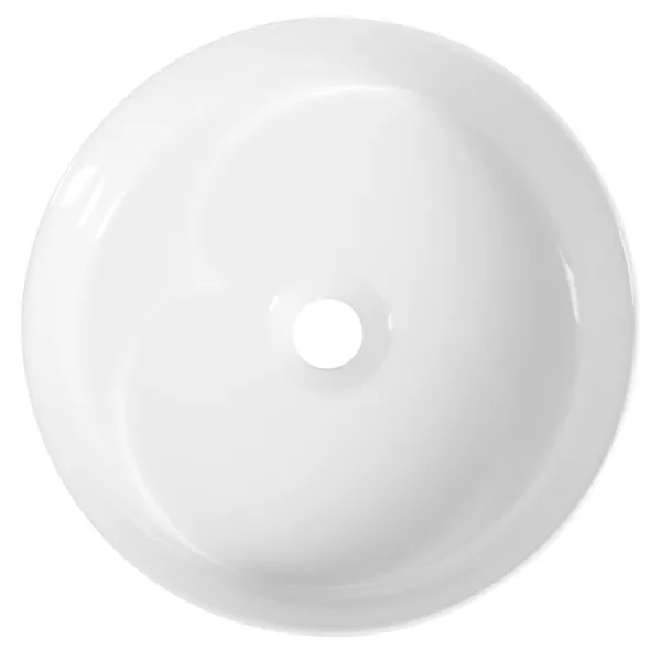 ISVEA - INFINITY ROUND keramické umývadlo na dosku, priemer 36cm, biela 10NF65036