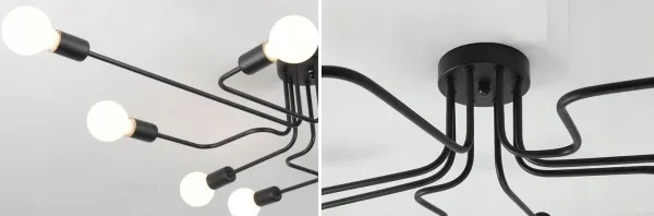 TooLight Stropné svietidlo AGARO 8 čierne