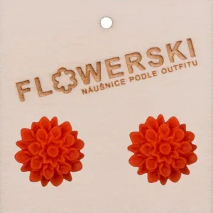 FLOWERSKI Flowerski náušnice - neon orange ORANGE