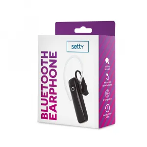 SETTY GSM098216 BEZDROTOVE BLUETOOTH SLUCHADLO SBT-01, CIERNE