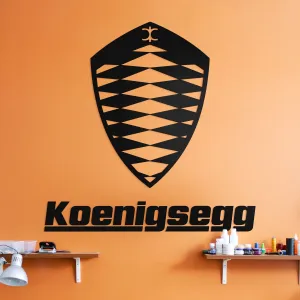 Drevené 3D logo a nápis - Koenigsegg