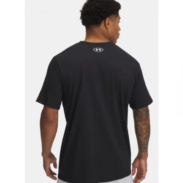 Pánske tričko s krátkym rukávom UNDER ARMOUR UA CAMO CHEST STRIPE SS-BLK