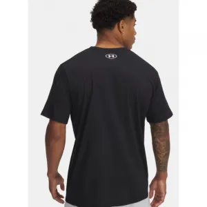 Pánske tričko s krátkym rukávom UNDER ARMOUR UA CAMO CHEST STRIPE SS-BLK