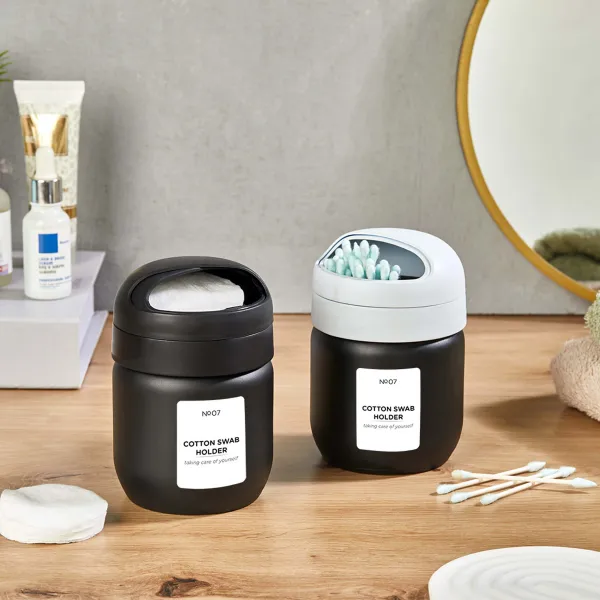 Sklenená dóza na vatové tampóny QLUX 425ml