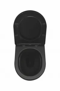 CERSANIT predstenový inštalačný systém s čiernym tlačidlom K97-0637 + WC REA CARLO MINI RIMLESS ČIERNY MAT + SEDADLO K97-526 0637 MM1