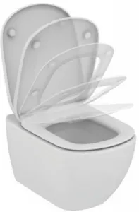 CERSANIT predstenový inštalačný systém s čiernym tlačidlom K97-0637 + WC Ideal Standard Tesi so sedadlom SoftClose, AquaBlade K97-526 0637 TE1