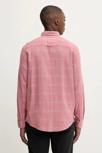 Bavlnená košeľa Tommy Jeans oranžová farba, regular, DM0DM21701