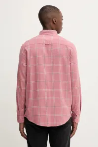 Bavlnená košeľa Tommy Jeans oranžová farba, regular, DM0DM21701