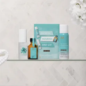 Moroccanoil Refresh, Nourish, and Go! (Dark Tones) sada pre tmavé vlasy pre ženy