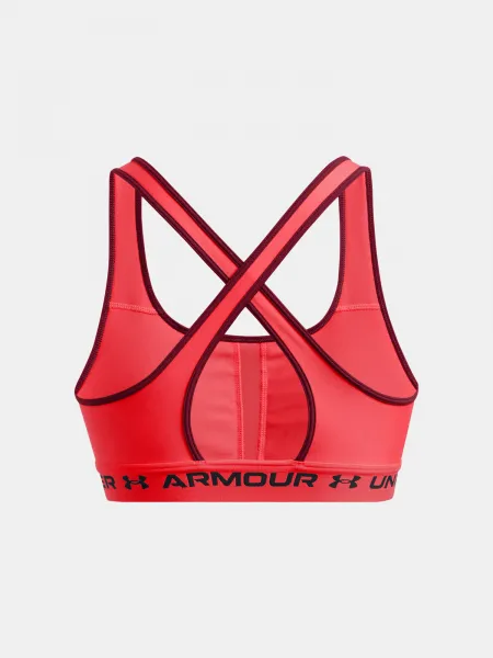 Under Armour Crossback Mid Bra-RED - Women's Bra