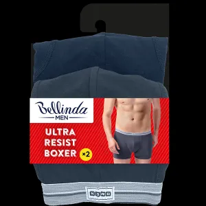 Bellinda 
ULTRA RESIST BOXER 2x - Dvojbalenie bavlnených boxeriek - sivá - modrá