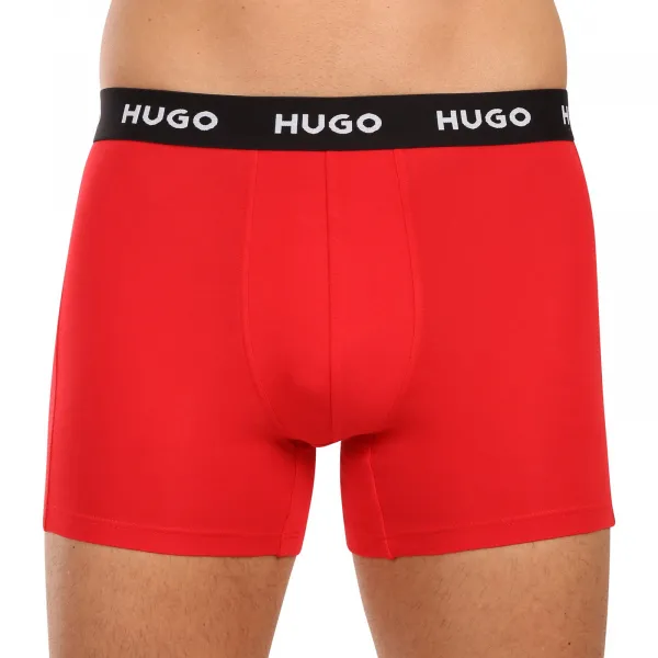 3PACK pánske boxerky HUGO viecfarebné (50532613 986) S, trenky
