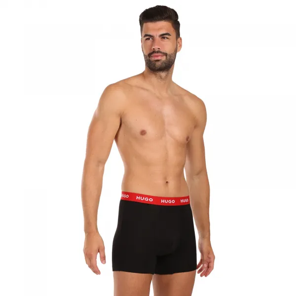 3PACK pánske boxerky HUGO viecfarebné (50532613 986) S, trenky