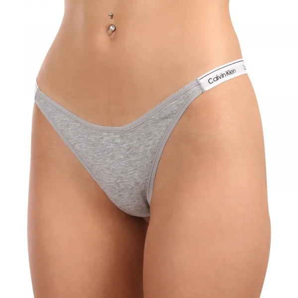 Dámske tangá Calvin Klein sivé (QD5157E-P7A) M