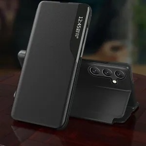 MG Eco Leather View knižkové puzdro na Samsung Galaxy A56, oranžové